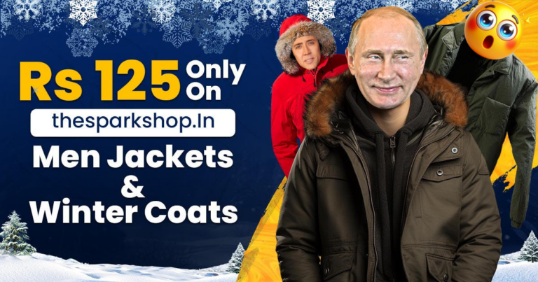 Rs 125 Only on TheSparkShop.in Men Jackets & Winter Coats